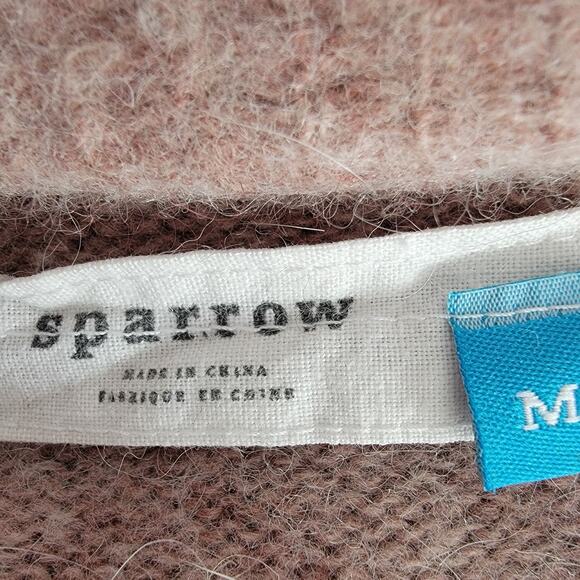 Sparrow Anthropologie Wool Angora Ruffle Sweater Cardigan Sz M Boho Stevie Nicks - Picture 6 of 6